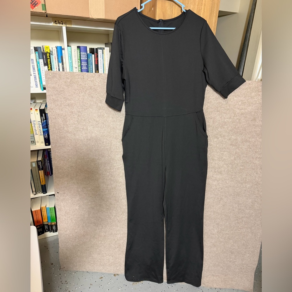 Black Women's Jumpsuit - Classic Short Sleeve,New No Tag